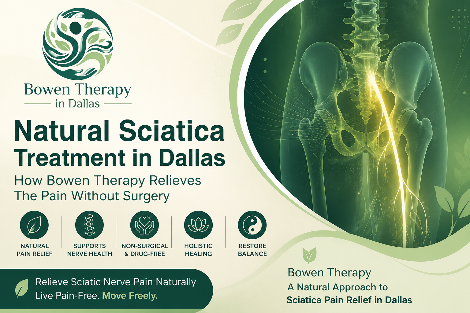 Natural Sciatica Treatment In Dallas: How Bowen Therapy Relieves The Pain Without Surgery